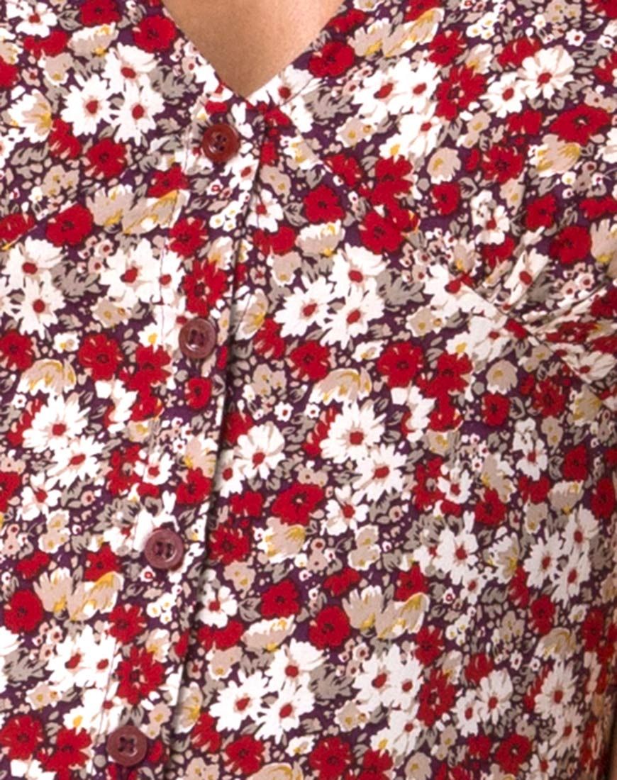 Larin Midi Dress in Floral Charm Red sold by Motel Rocks product image thumbnail 5