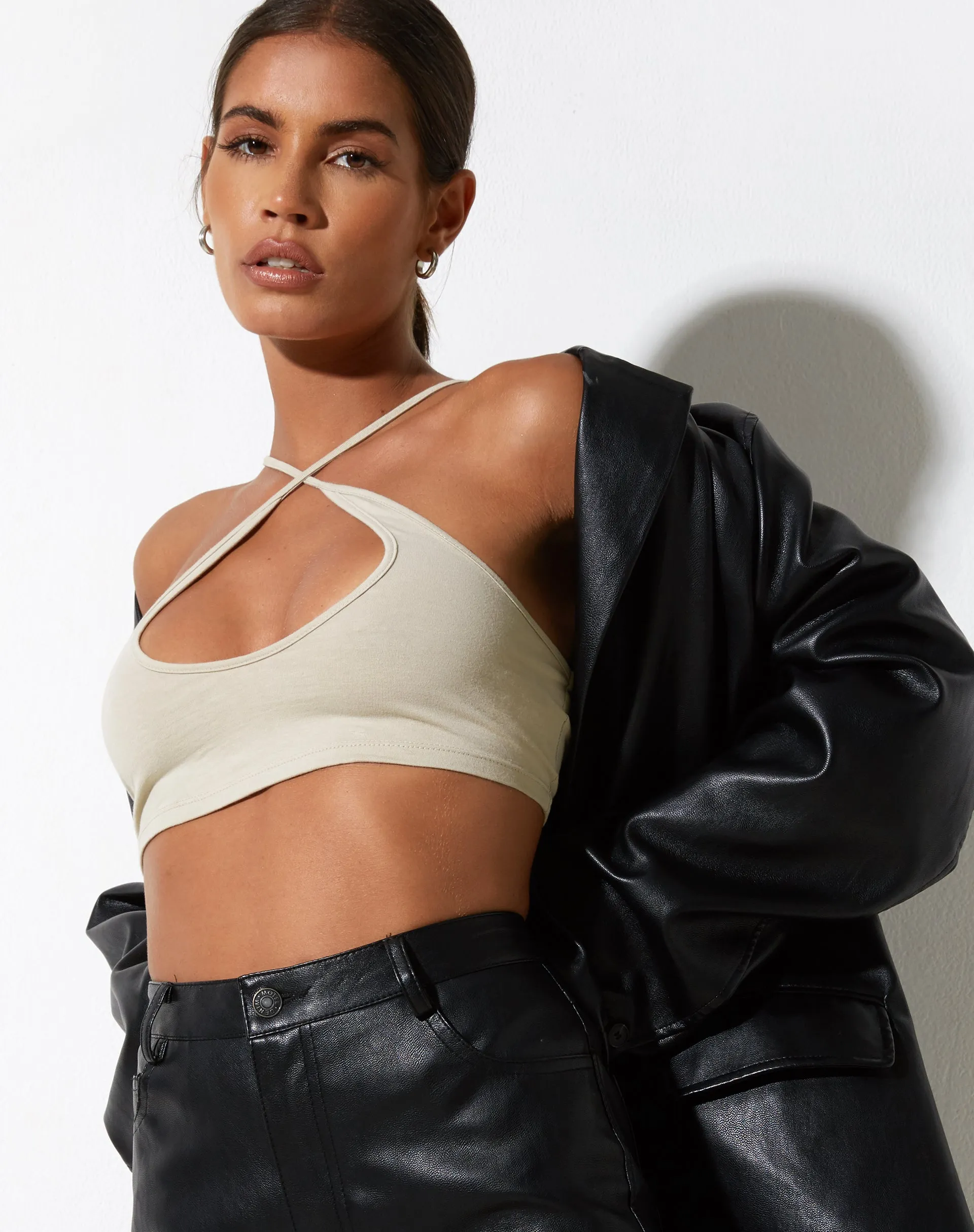 Intan Crop Top in Coconut Milk sold by Motel Rocks product image thumbnail 2