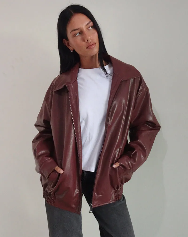 Cavita Jacket in Burgundy sold by Motel Rocks product image thumbnail 4