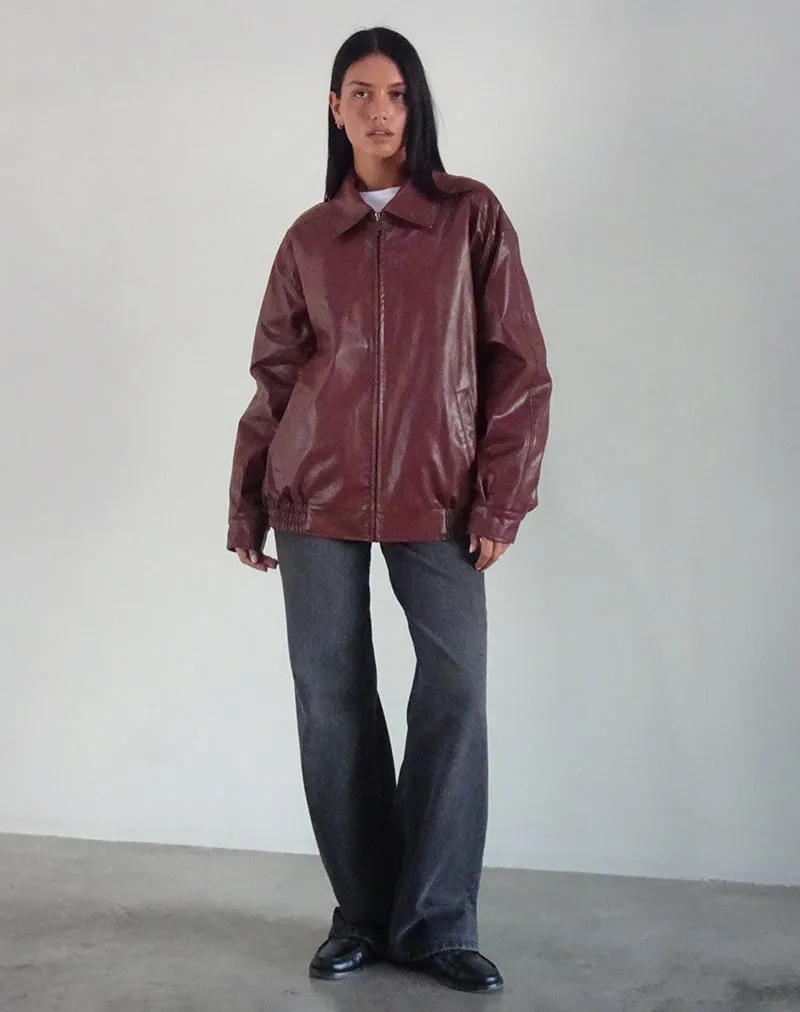 Cavita Jacket in Burgundy sold by Motel Rocks product image thumbnail 3