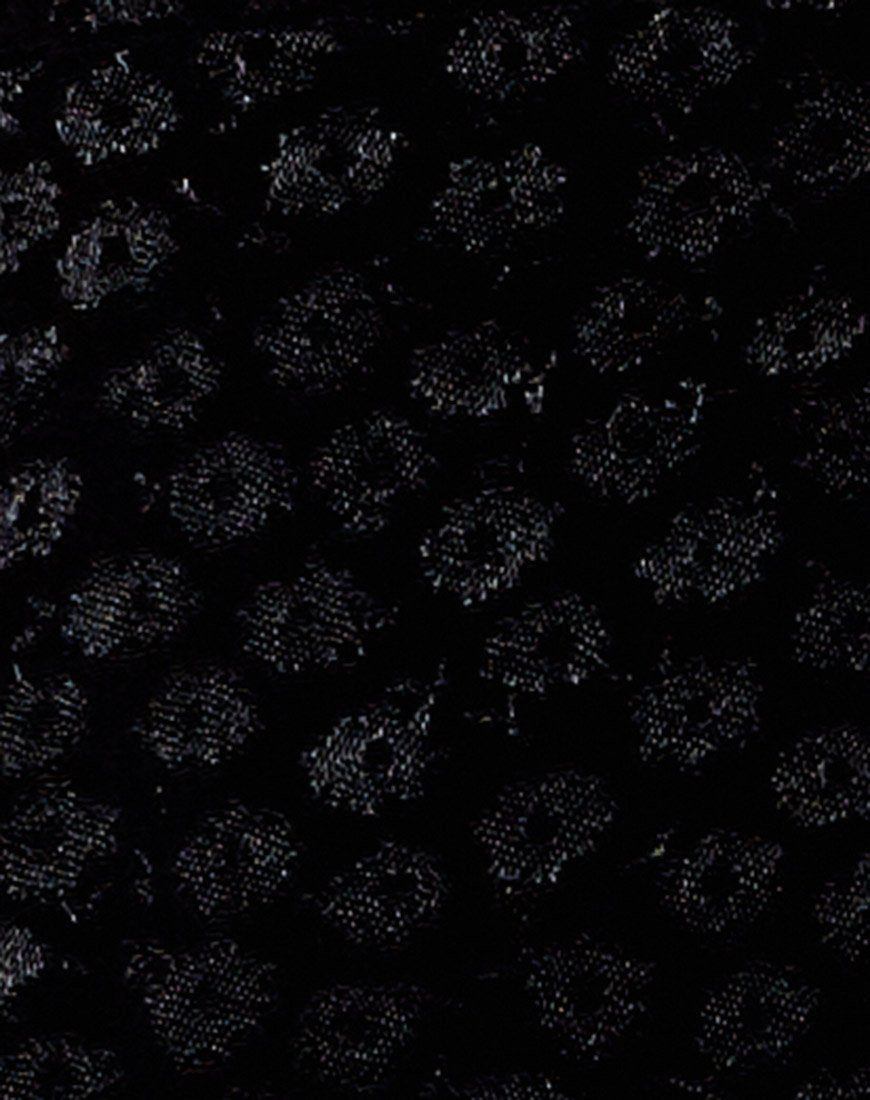 Enif Slip Dress in Satin Ditsy Rose Black sold by Motel Rocks product image thumbnail 5