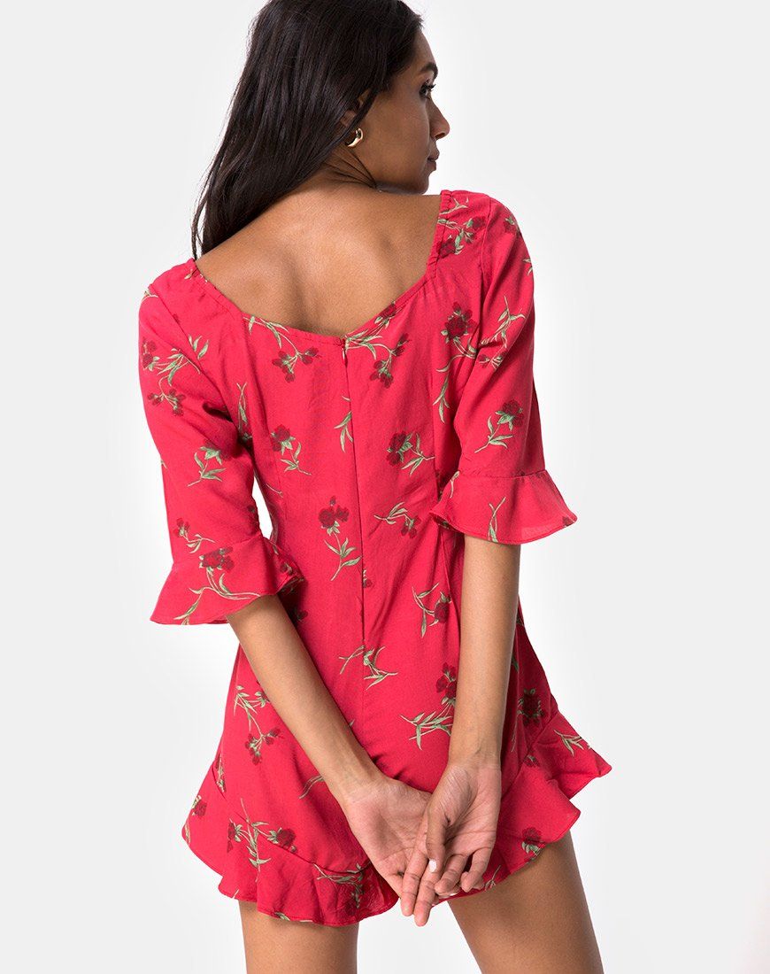 Altary Playsuit in Rouge Rose Pink sold by Motel Rocks product image thumbnail 2