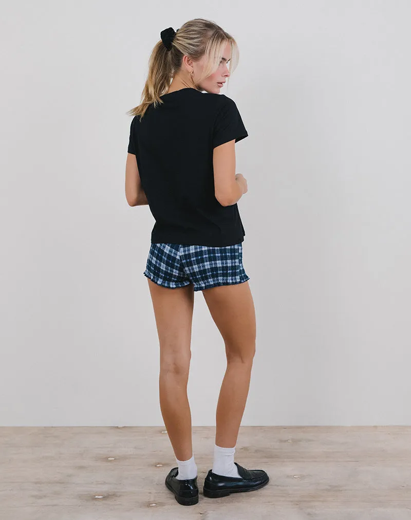 Saki Tee in Black With Tea Time Print sold by Motel Rocks product image thumbnail 3