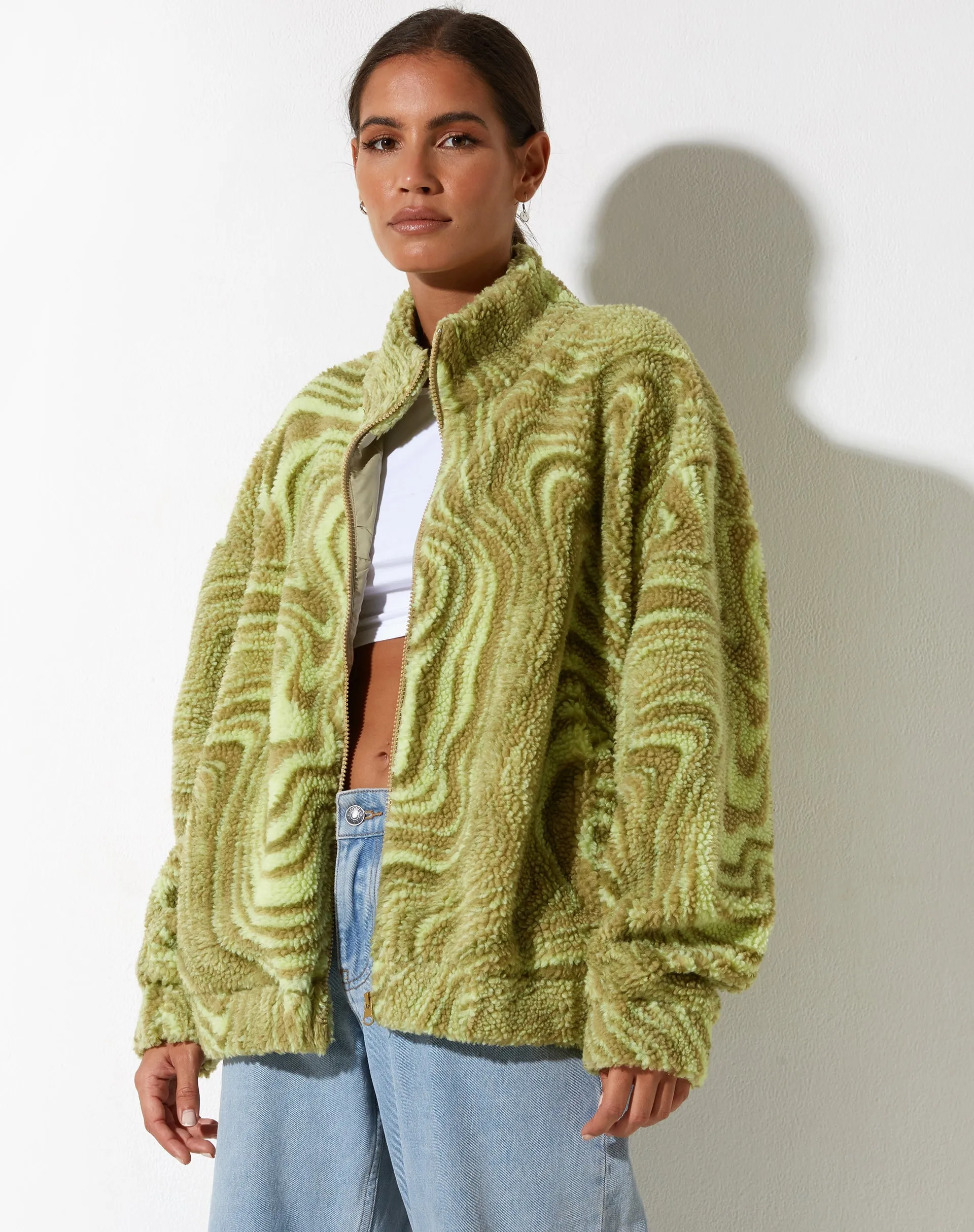 Nereo Jacket in Ripple Green sold by Motel Rocks product image thumbnail 2