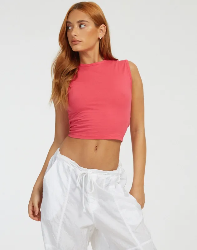 Monlo Top in Fandango Pink sold by Motel Rocks