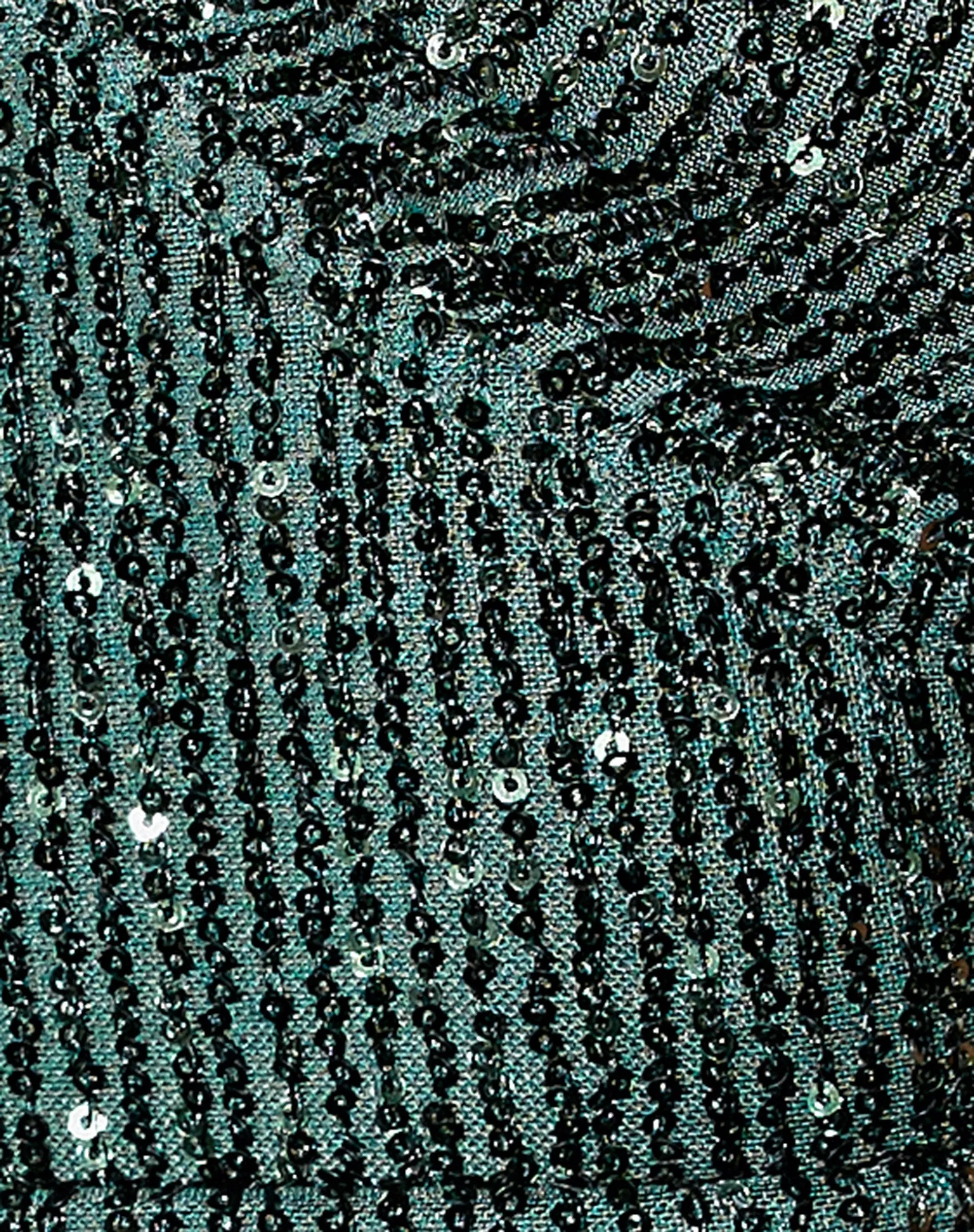 Haltri Crop Top in Drape Sequin Forest Green sold by Motel Rocks product image thumbnail 5