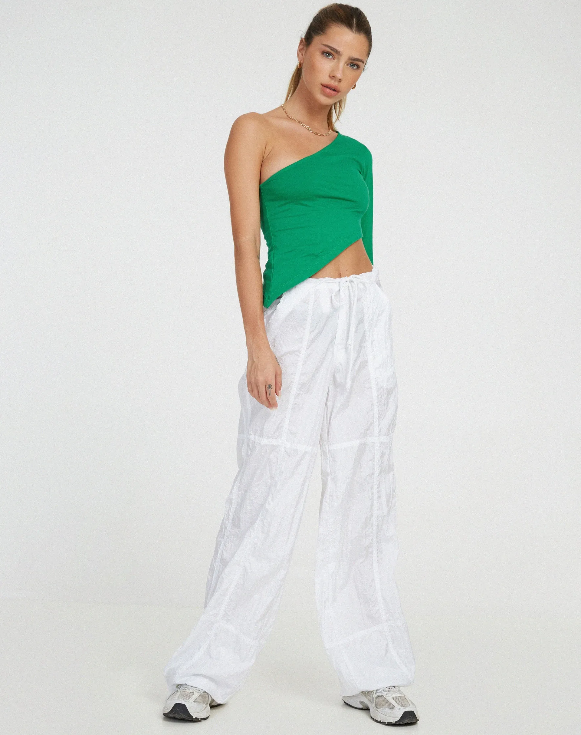 Baylee Crop Top in Bush Green sold by Motel Rocks product image thumbnail 3