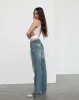 Low Rise Parallel Jeans In Dirty Blue sold by Motel Rocks