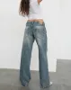 Low Rise Parallel Jeans In Dirty Blue sold by Motel Rocks