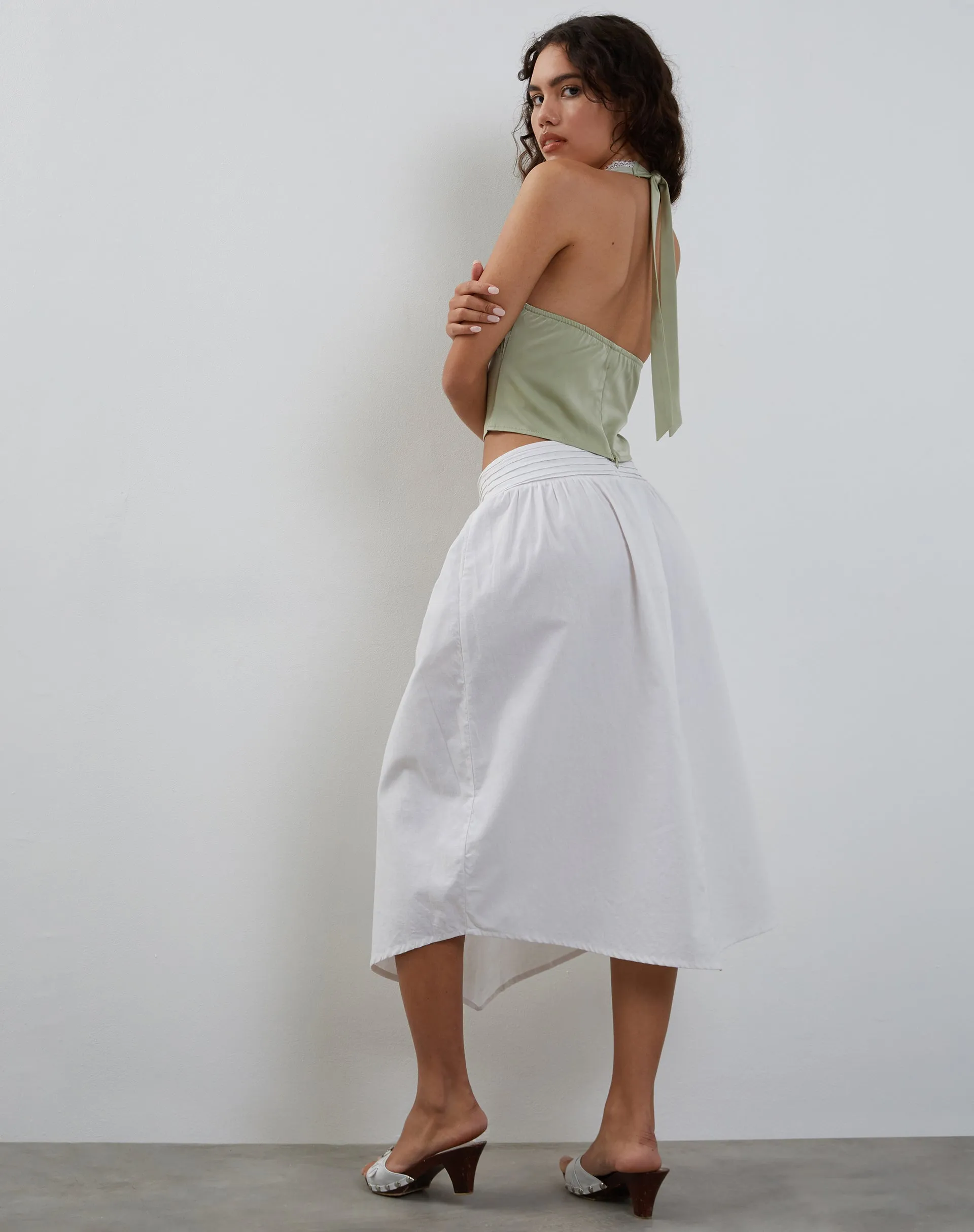 Mutsuki Halterneck Top in Satin Mint sold by Motel Rocks product image thumbnail 5