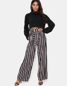 Majustie Trouser in Formal Stripe sold by Motel Rocks