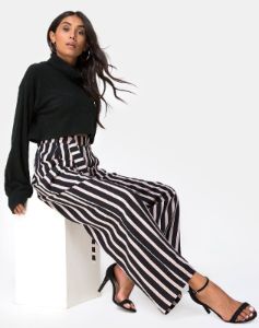 Majustie Trouser in Formal Stripe sold by Motel Rocks