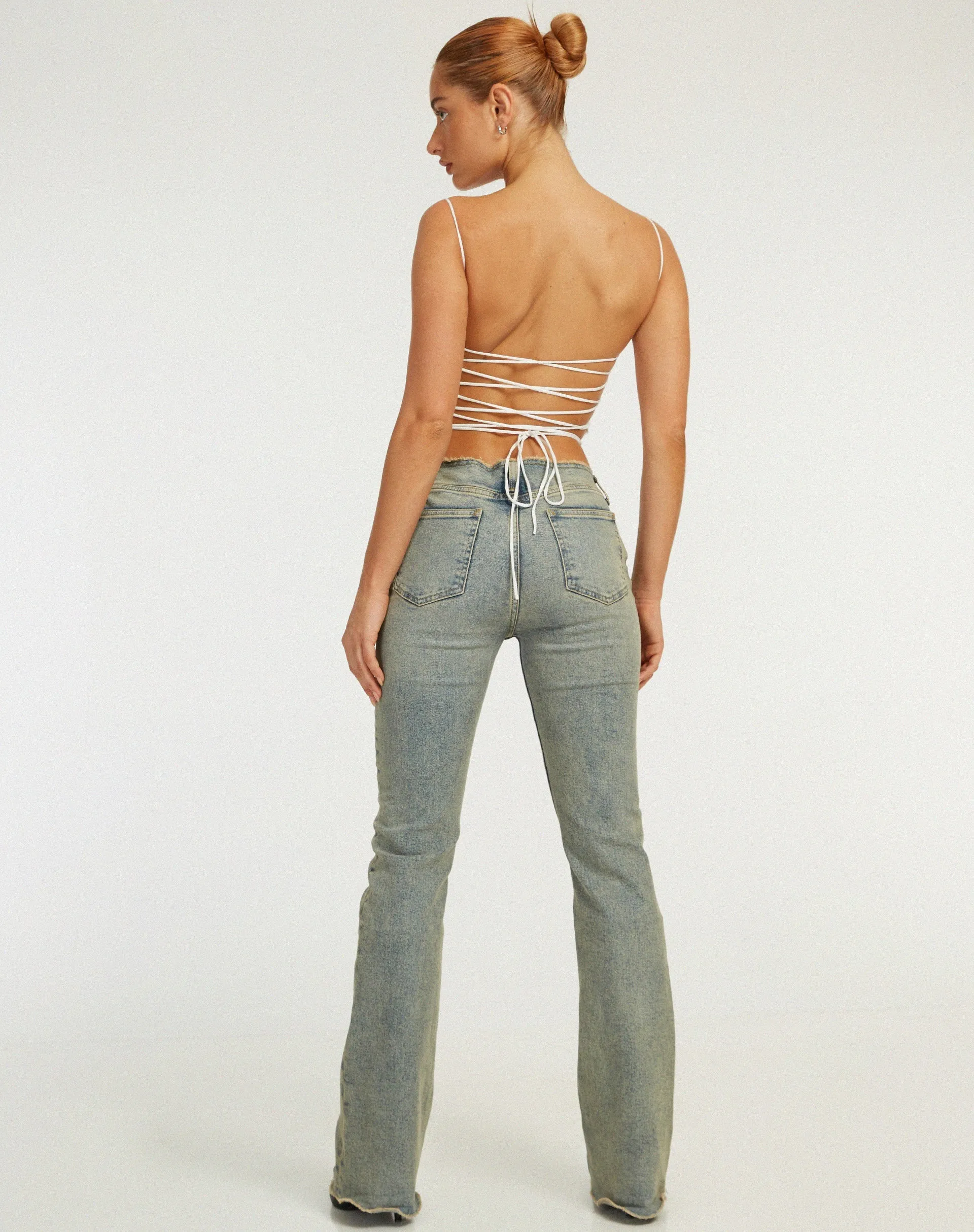 Ozka Crop Top in Ivory sold by Motel Rocks product image thumbnail 5