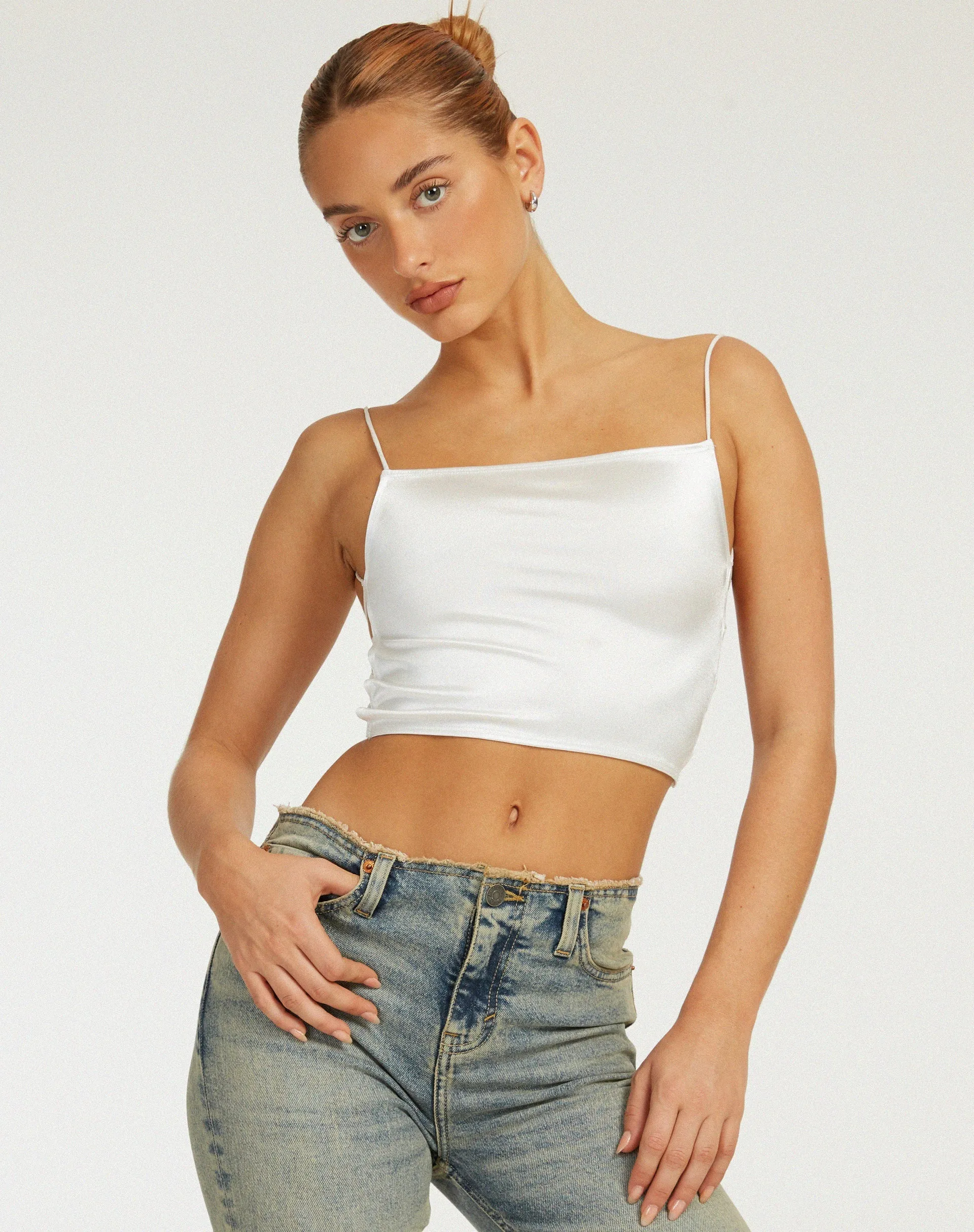 Ozka Crop Top in Ivory sold by Motel Rocks product image thumbnail 4