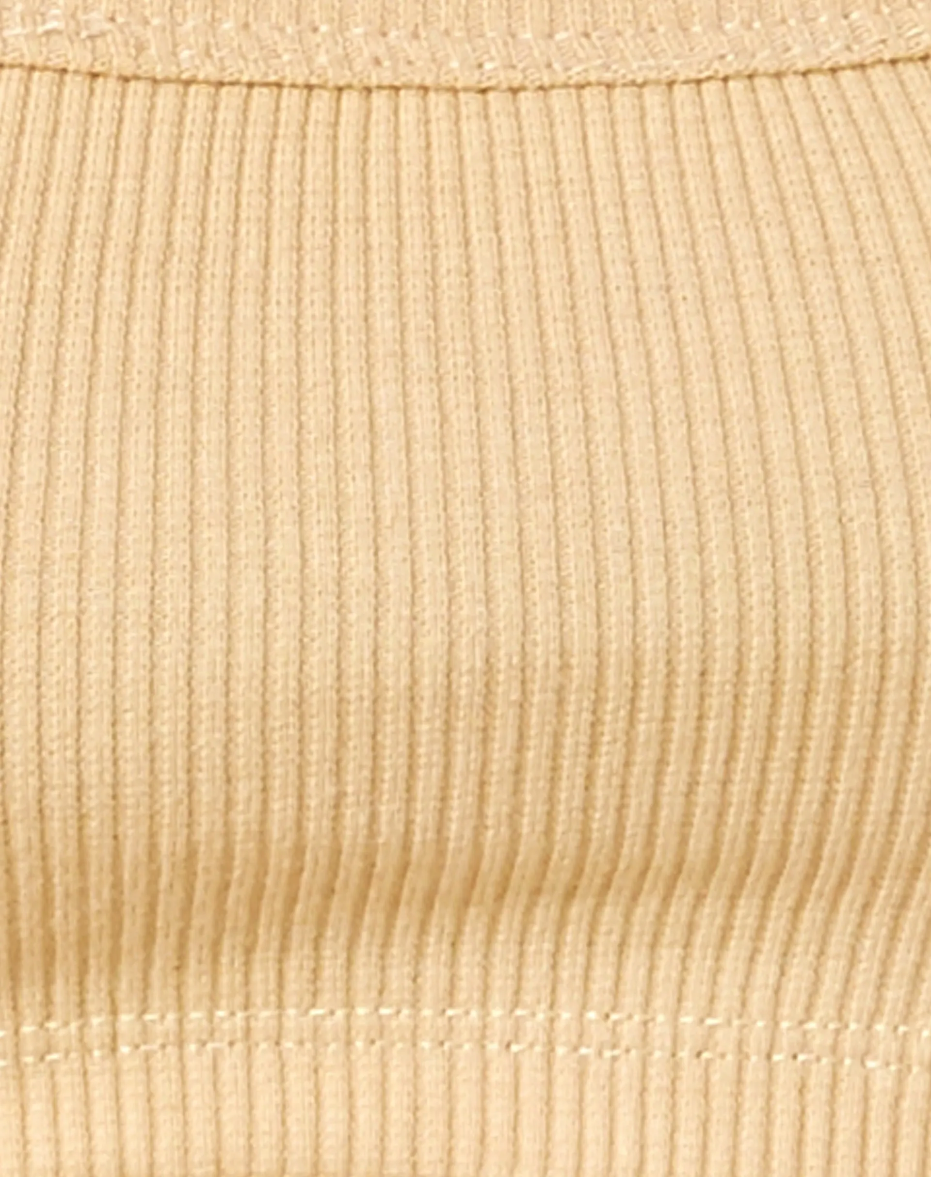 Letha Crop Top in Rib Custard sold by Motel Rocks product image thumbnail 5