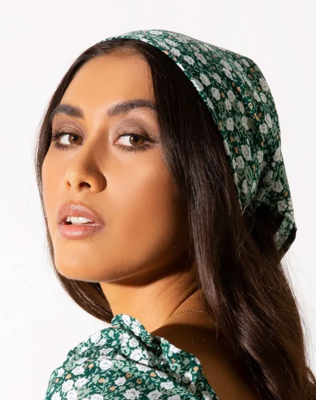 Bandana in Floral Field Green sold by Motel Rocks