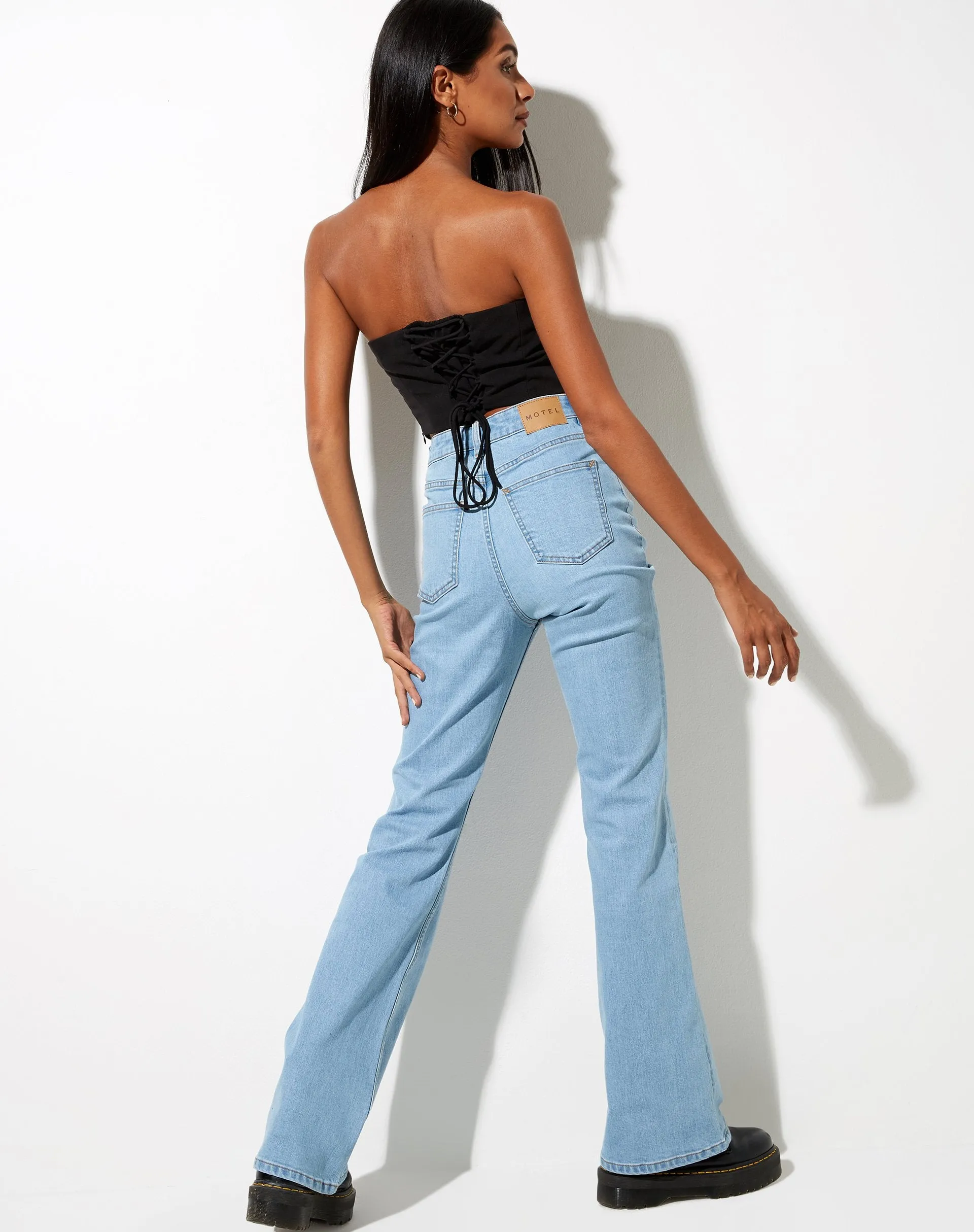 Shoki Bandeau Top in Black sold by Motel Rocks product image thumbnail 4