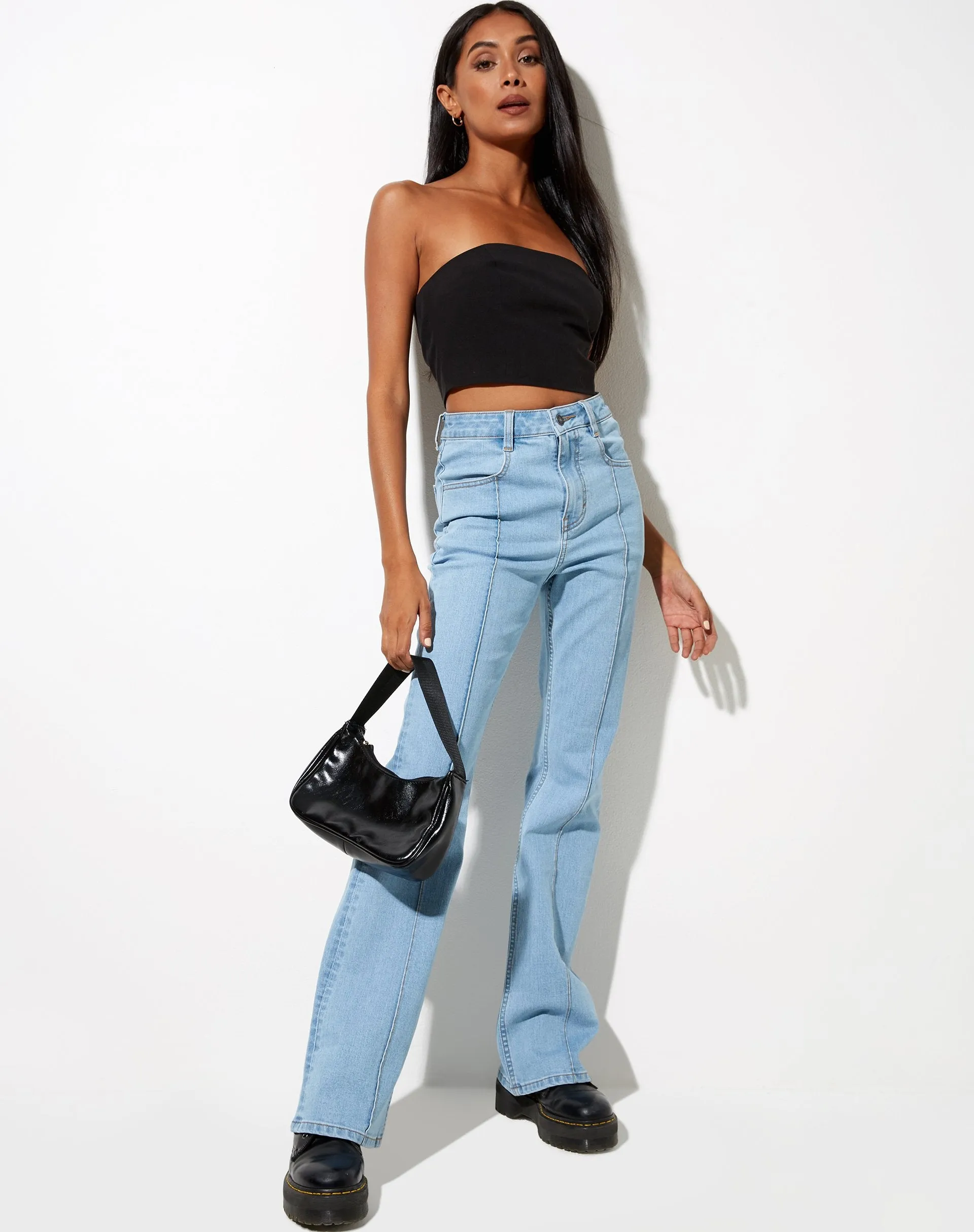 Shoki Bandeau Top in Black sold by Motel Rocks product image thumbnail 3