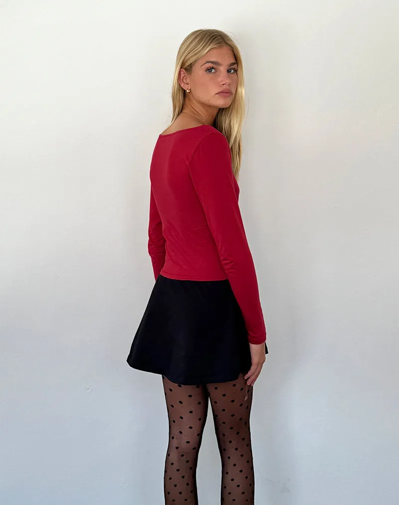 Sisil Long Sleeve Top in Adrenaline Red sold by Motel Rocks product image thumbnail 5