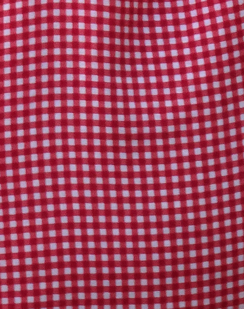 Brie Frill Tote Bag in Red Gingham sold by Motel Rocks product image thumbnail 4