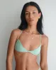 Laufey Bikini Top in Lichen Green sold by Motel Rocks