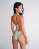 Laufey Bikini Top in Lichen Green sold by Motel Rocks
