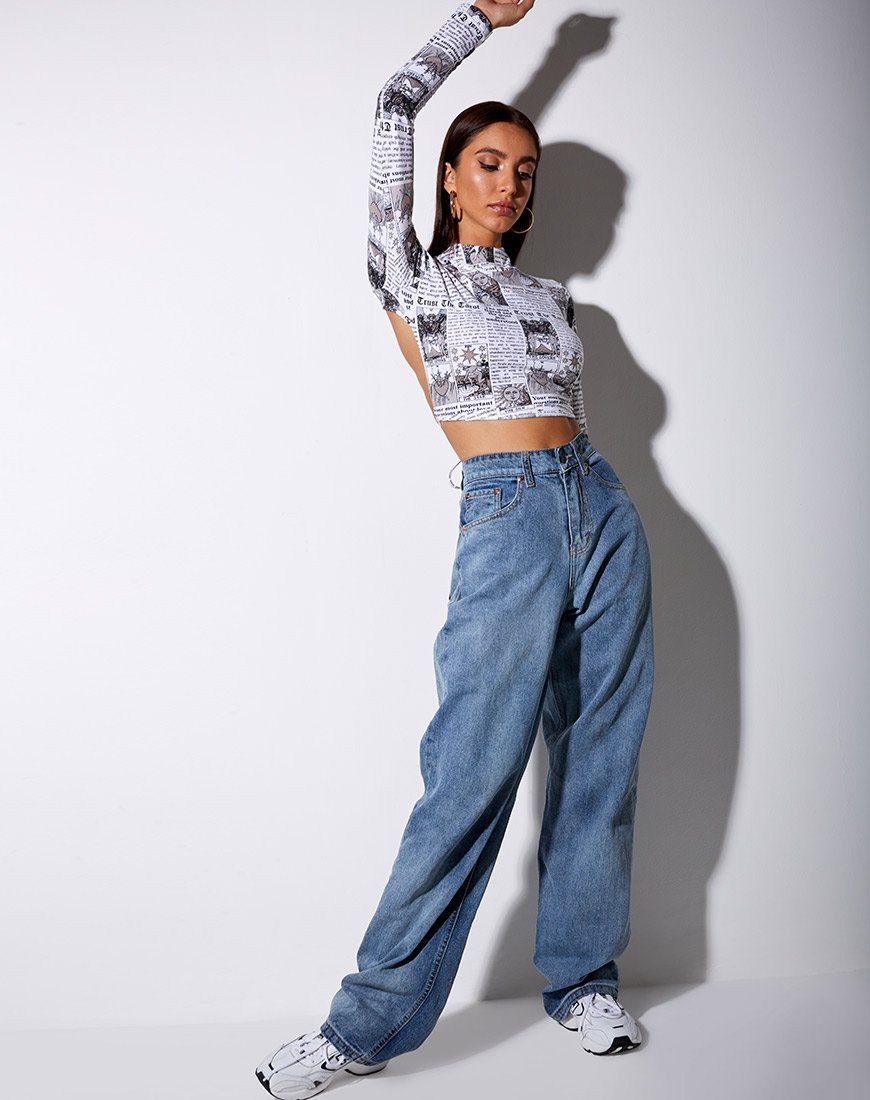 Quelia Crop Top in Tarot sold by Motel Rocks product image thumbnail 3