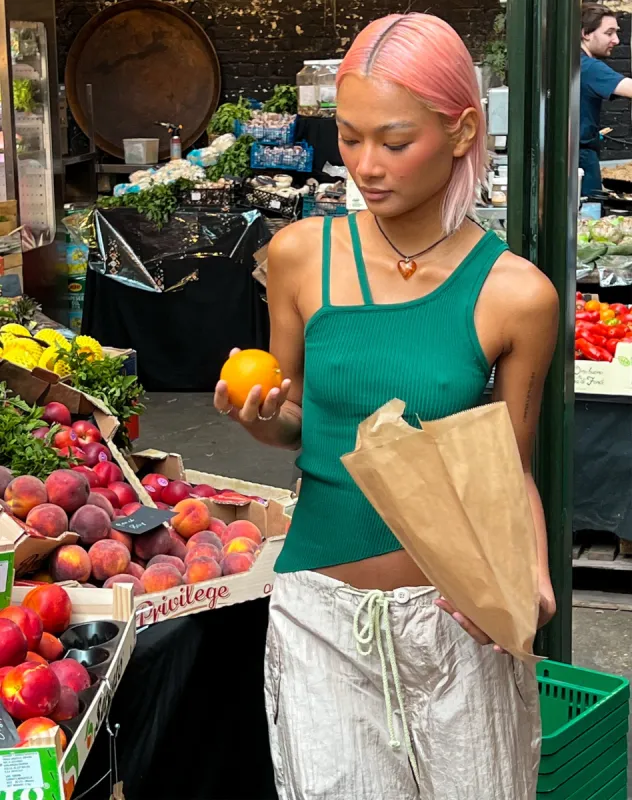 Lanica Top in Forest Green sold by Motel Rocks