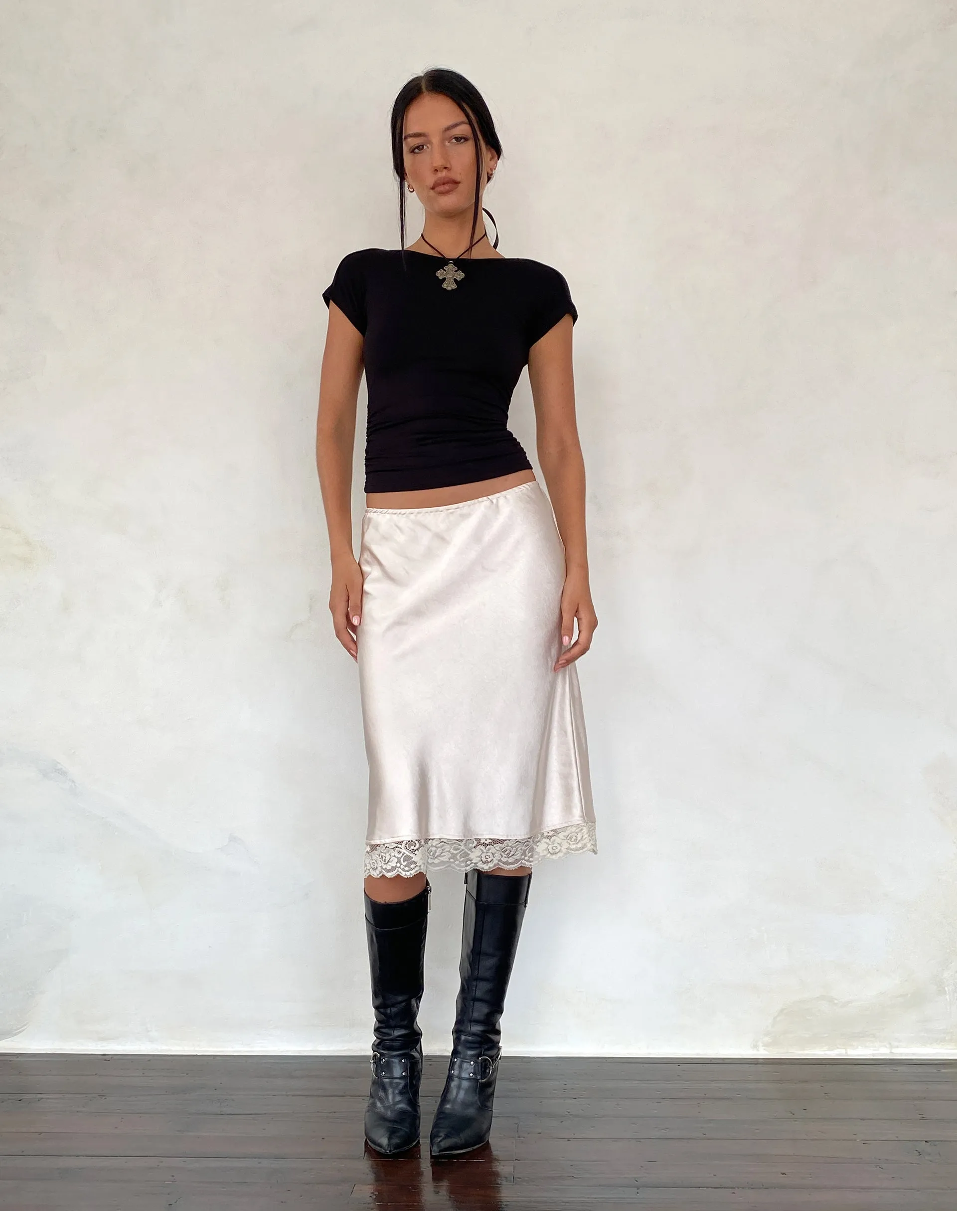 Xareni Ruched Backless Top in Black sold by Motel Rocks product image thumbnail 2