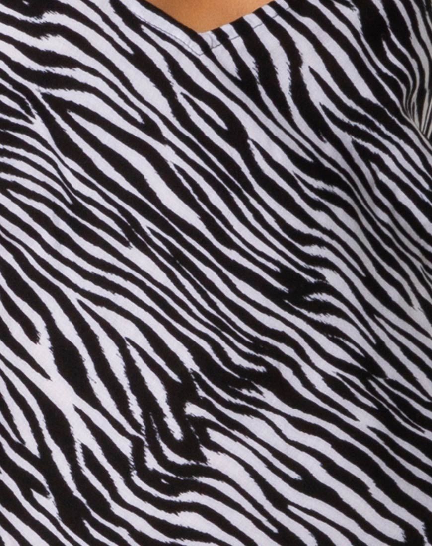 Juvina Slip Dress in Classic Zebra sold by Motel Rocks product image thumbnail 5