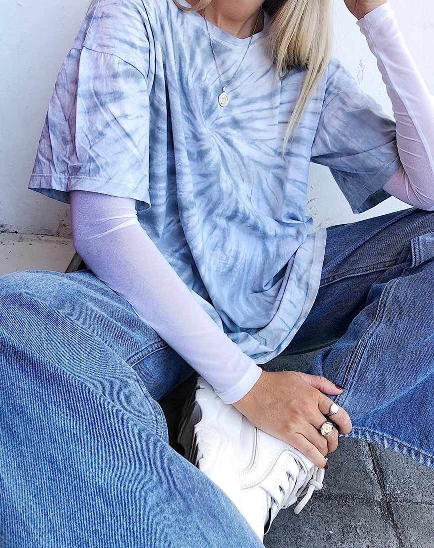 Maxi Tee in Grey Tie Dye sold by Motel Rocks