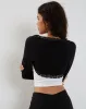Avya Lace Trim Shrug Top in Lycra Lace Black sold by Motel Rocks