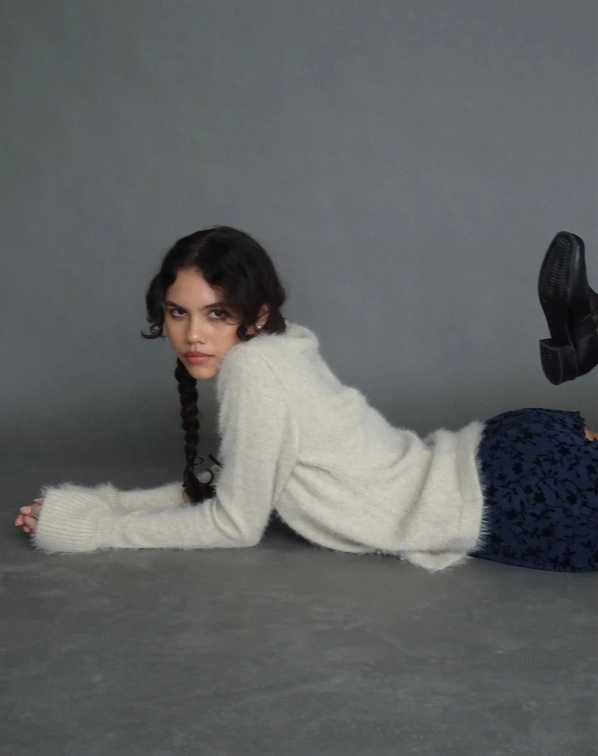 Kazka Cardigan in London Fog sold by Motel Rocks product image thumbnail 2