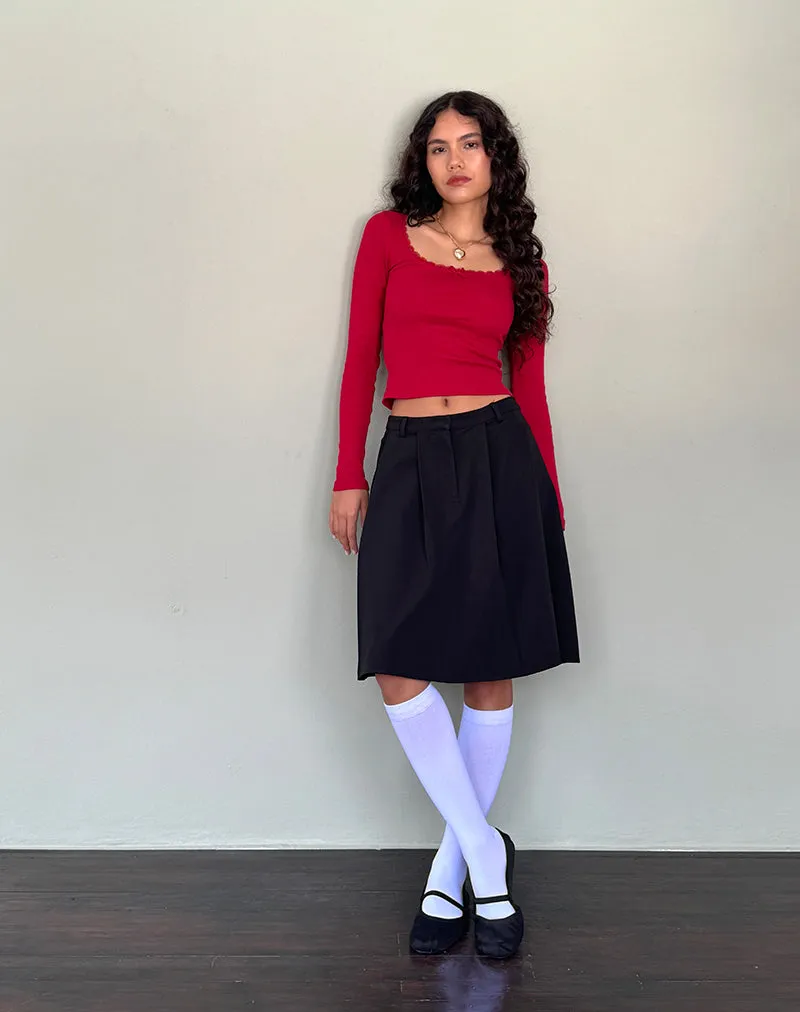 Bovita Long Sleeve Top in Adrenaline Red sold by Motel Rocks product image thumbnail 5