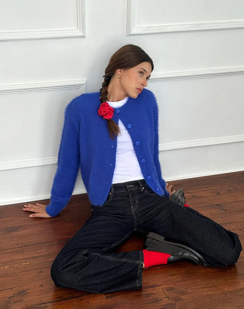 Audrina Cardigan in Fluffy Cobalt Blue sold by Motel Rocks product image thumbnail 2