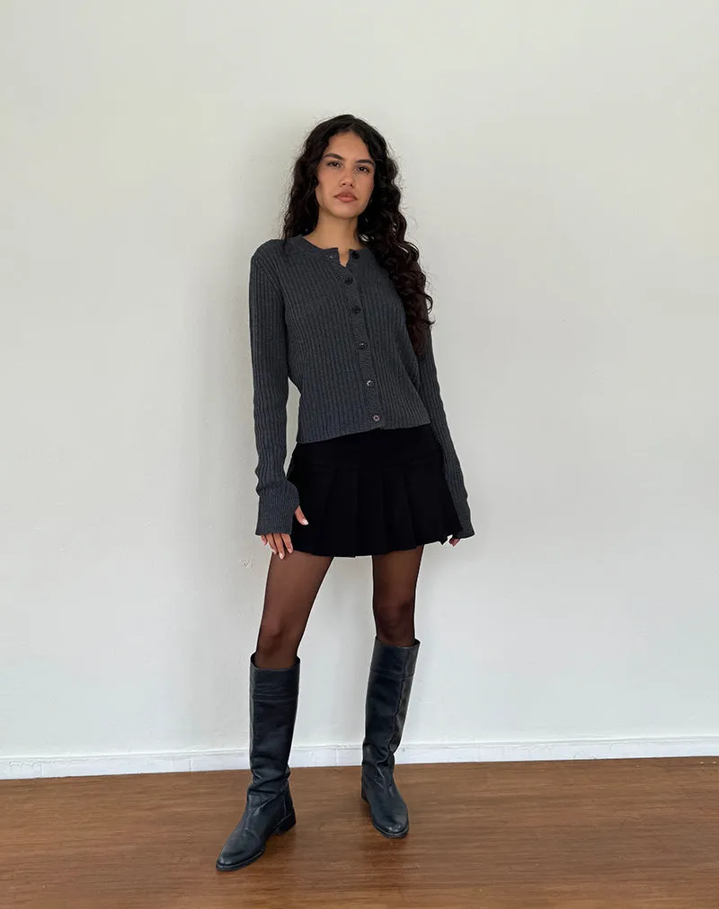 Samaya Knit Cardigan in Dark Charcoal sold by Motel Rocks product image thumbnail 5