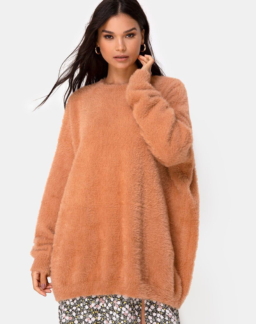 Edgen Jumper in Knitted Tan sold by Motel Rocks product image thumbnail 4