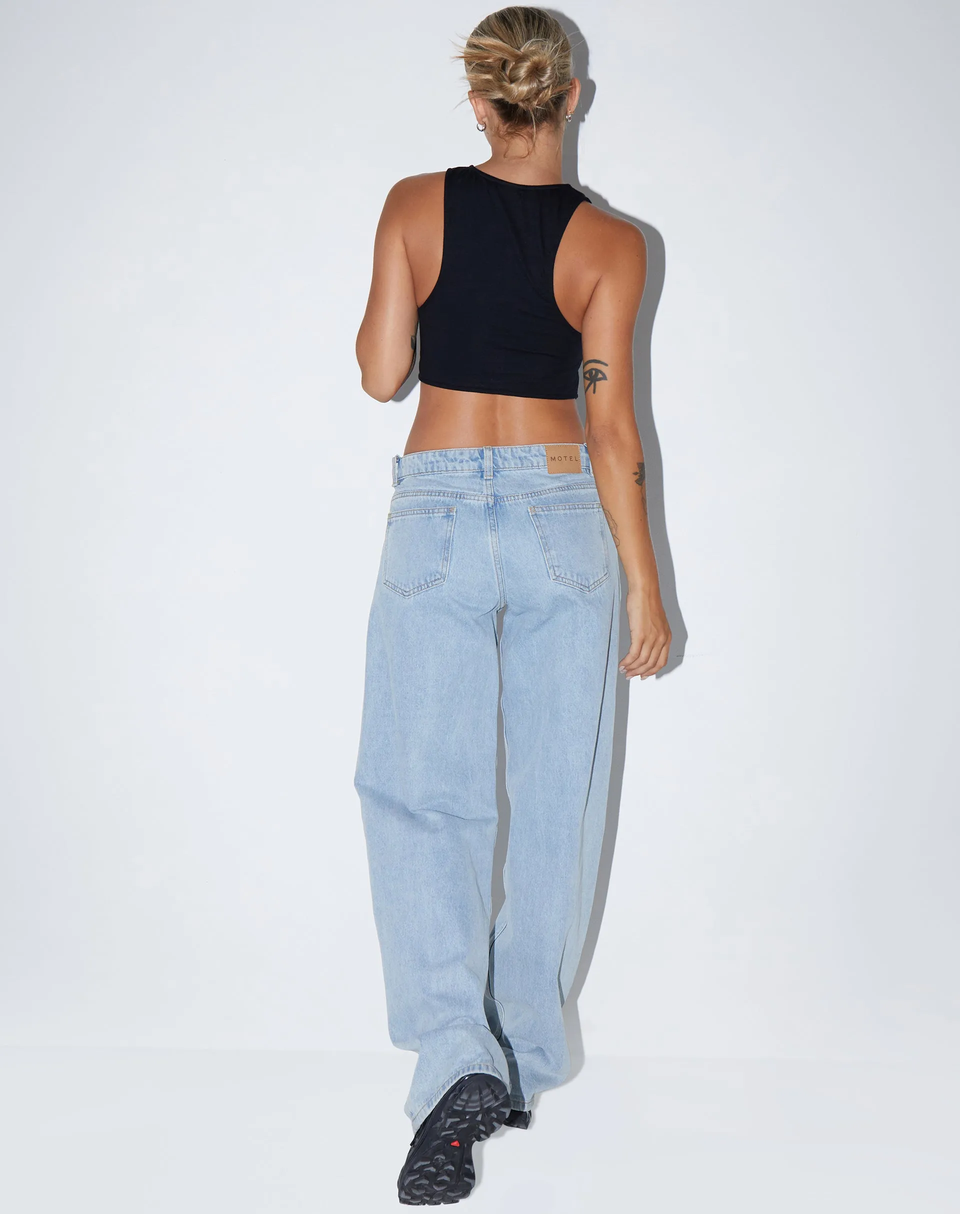 Ursula Vest Top in Lycra Black sold by Motel Rocks product image thumbnail 4