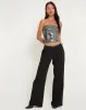 Urban X Motel Dena Bandeau Crop Top in Silver Shimmer sold by Motel Rocks