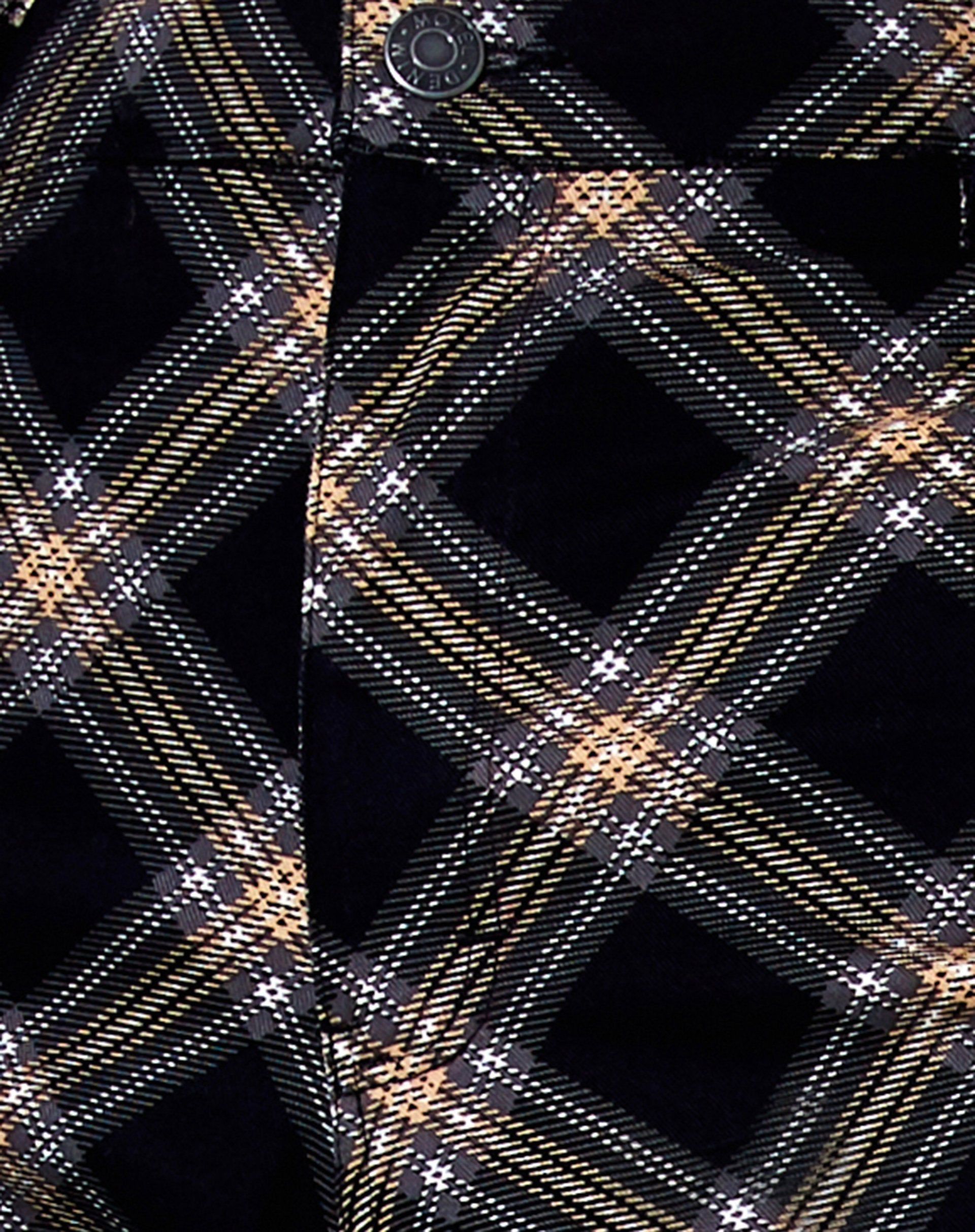 Zoven Flare Trouser in 20's Check Black and Grey sold by Motel Rocks product image thumbnail 5