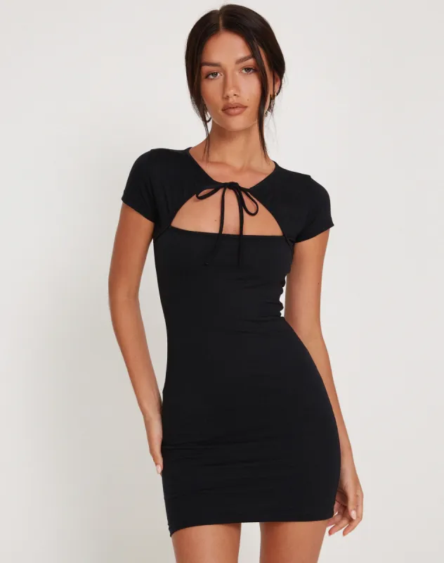 Lovella Mini Dress in Black sold by Motel Rocks