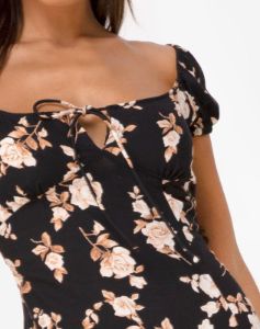 Milla Midi Dress in Peach Rose sold by Motel Rocks