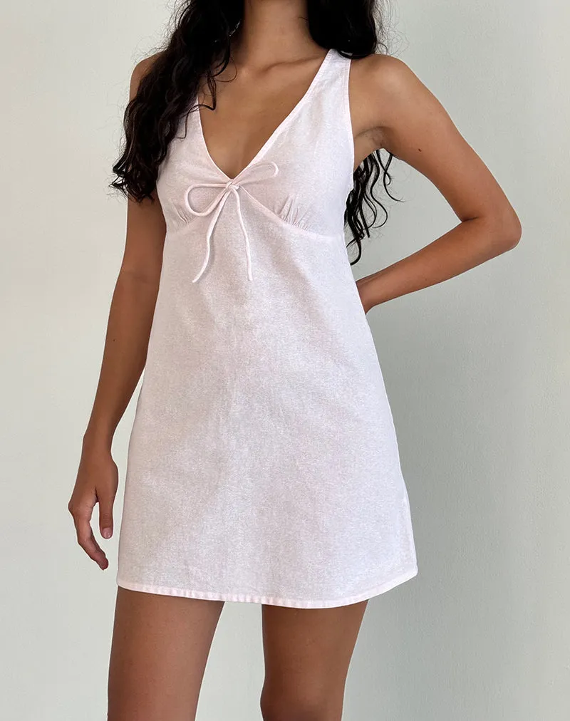 Asatari Tie Front Dress in Light Pink sold by Motel Rocks product image thumbnail 2