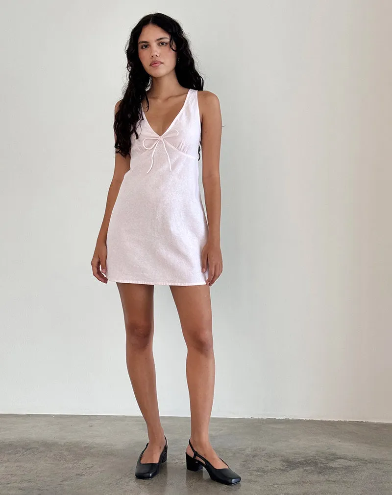 Asatari Tie Front Dress in Light Pink sold by Motel Rocks product image thumbnail 4