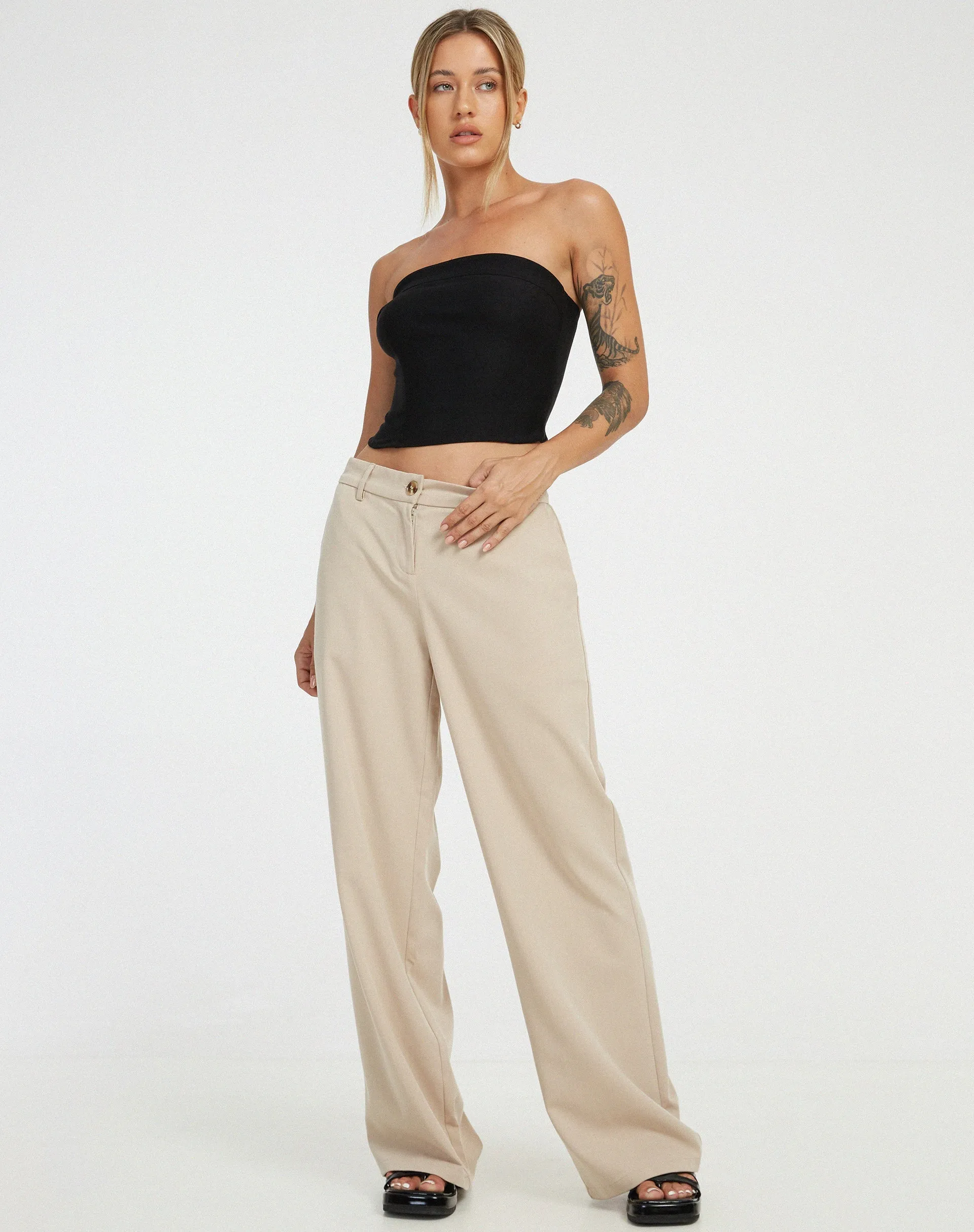 Salus Tailored Bandeau Top in Black sold by Motel Rocks product image thumbnail 4