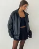 Cavita Jacket in Pu Black sold by Motel Rocks