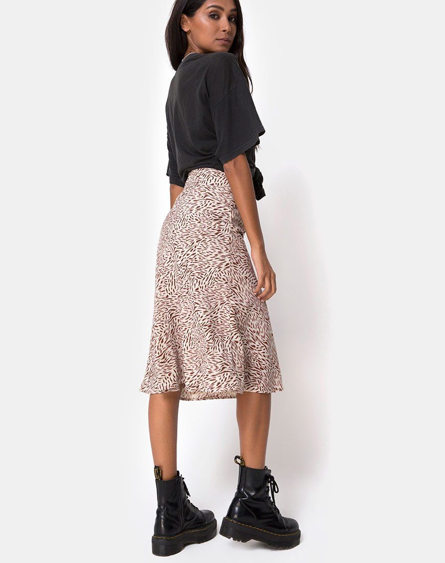 Tauri Midi Skirt in Safari Taupe sold by Motel Rocks product image thumbnail 2