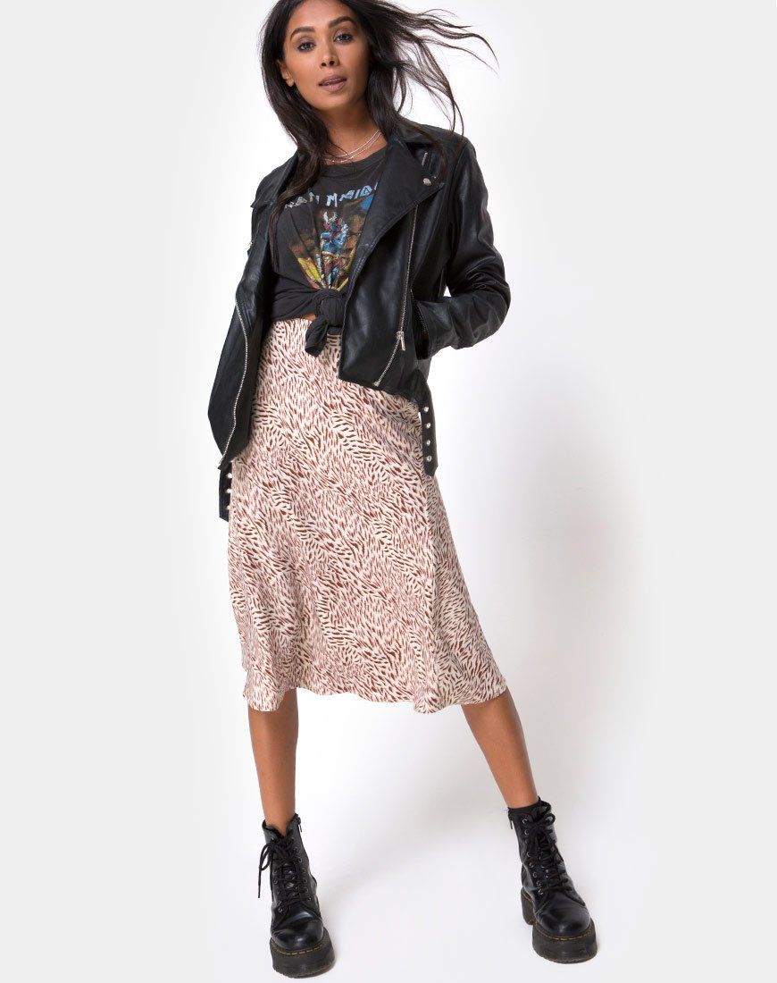 Tauri Midi Skirt in Safari Taupe sold by Motel Rocks product image thumbnail 3
