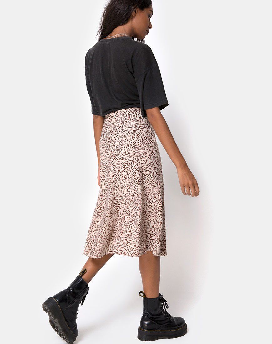 Tauri Midi Skirt in Safari Taupe sold by Motel Rocks product image thumbnail 4