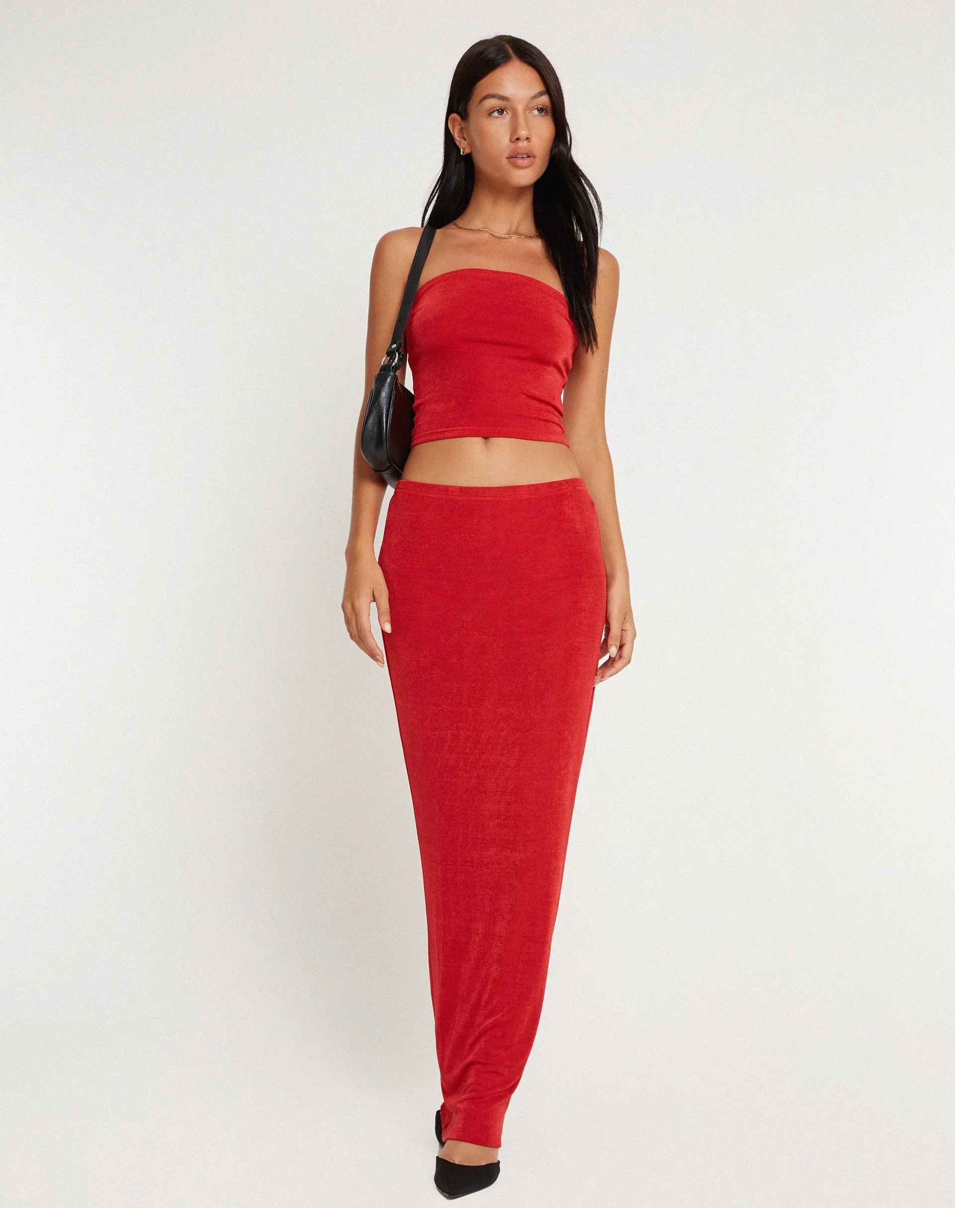New Tulus Flood Maxi Skirt in Red sold by Motel Rocks product image thumbnail 2